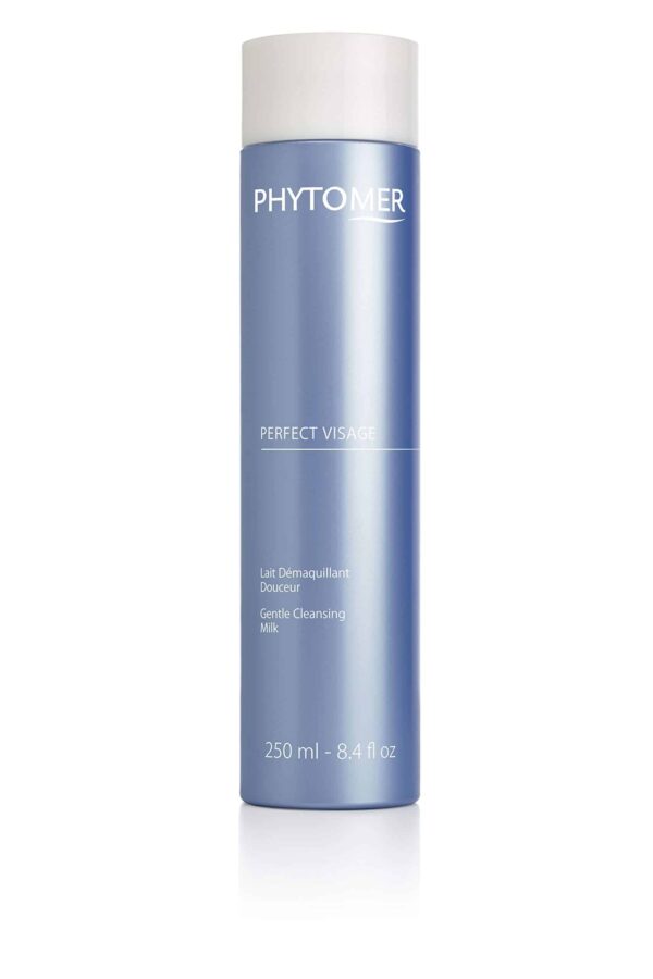 Phytomer Perfect Visage Gentle Cleansing Milk | Moisturzing Daily Face Cleanser & Makeup Remover | Sustainable & Eco-Friendly Skincare | 250ml
