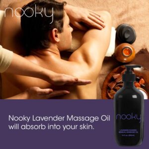 Nooky Lavender Massage Oil. with Essential and Jojoba Oils for Therapeutic Massaging 16 Ounce. - Image 4