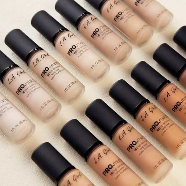 L.A. Girl Cosmetics LA PRO.mattte HD.highdefinition long wear matte foundation, GLM671 Ivory, 1 Fl. Oz - Image 4
