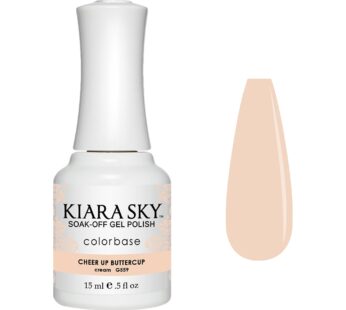 Kiara Sky Professional Nails Soak Off LED UV Gel – Cheer Up Buttercup – Beige Sand Cover Color