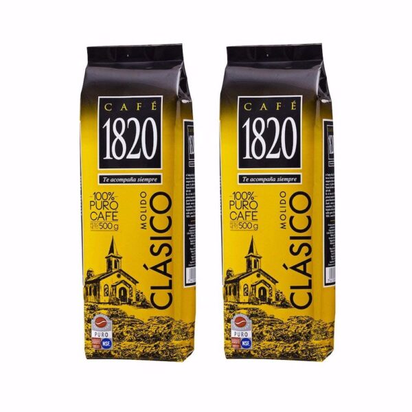 Cafe 1820 Ground ? Costa Rican Gourmet Coffee ? 17.5oz (Pack of 2)