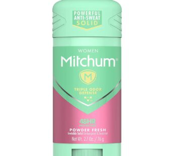 Mitchum Women Advanced Anti-Perspirant & Deodorant Invisible Solid Powder Fresh – 2.7 oz, Pack of 5