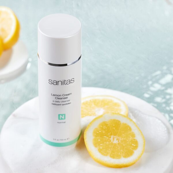Sanitas Skincare Lemon Cream Cleanser, Enriching Cleanser, Vitamin C, Vitamin E, Jojoba Oil, 5 Ounces - Image 2
