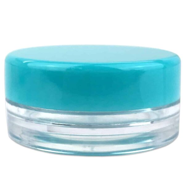 Beauticom (25 Pieces Jars + Lid) 3G/3ML Round Clear Jars with TEAL Sky Blue Screw Cap Lids for Scrubs, Oils, Toner, Salves, Creams, Lotions, Makeup Samples, Lip Balms - BPA Free - Image 5