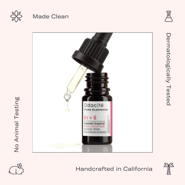 Odacit? Acne Serum Concentrate for Face, Pore Cleanser Facial Oil for Skincare with Grapeseed + Grapefruit - Blackhead Remover & Oily Blemish Prone Skin Facial Serum Moisturizer Oil, 0.17 fl. Oz - Image 5