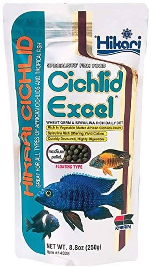 (3 Pack) Hikari 8.8-Ounce Cichlid Excel Floating Pellets for Pets, Medium
