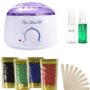 Wax Warmer, Portable Electric Hair Removal Kit for Facial &Bikini Area& Armpit- Melting Pot Hot Wax Heater Accessories Total Body Waxing Spa or Self-waxing Spa in Home for Girls & Women & Men