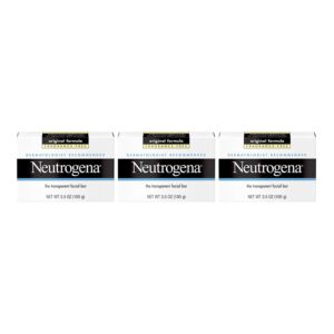 Neutrogena Original Amber Bar Fragrance-Free Facial Cleansing Bar with Glycerin, Pure & Transparent Gentle Face Wash Bar Soap, Free of Harsh Detergents, & Dyes, Hypoallergenic, 3.5 Oz (Pack of 3) - Image 1