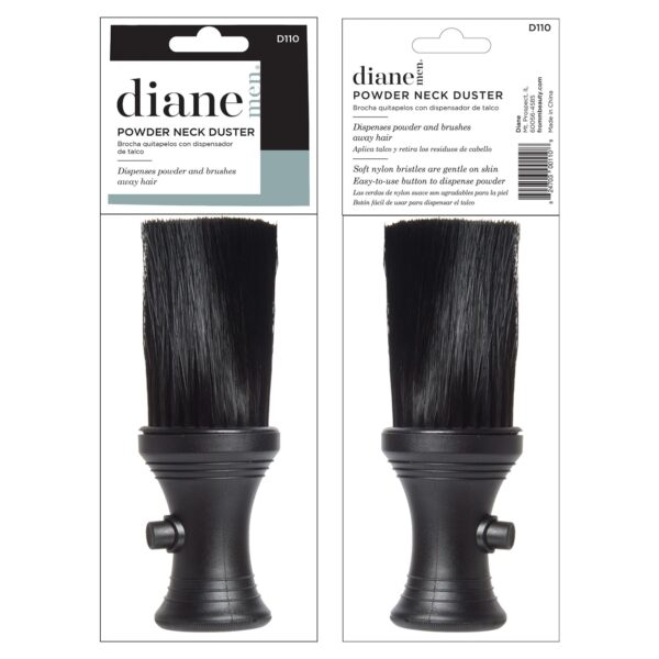 Diane Neck Duster with Powder Dispenser Barber & Salon Brush to Remove Loose Hair from Neckline & Ears After Haircut, Professional & Home Use, Soft Nylon Bristles, Stand Up Base, 6.25?, Medium, D110 - Image 4