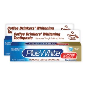 Plus White Coffee Drinkers? Whitening Toothpaste ? Quickly Removes Tough Stains & Yellowing ? Plaque Removal, Tartar Control & Cavity Protection (3.5 oz, Pack of 2) - Image 1