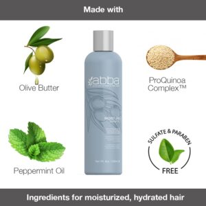 ABBA Moisture Shampoo, Olive Butter & Peppermint Oil, 32 Fl Oz - Image 3