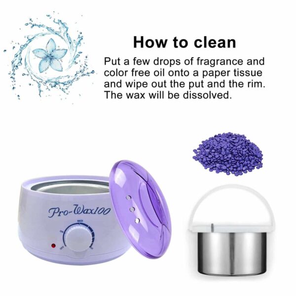 Wax Warmer, Portable Electric Hair Removal Kit for Facial &Bikini Area& Armpit- Melting Pot Hot Wax Heater Accessories Total Body Waxing Spa or Self-waxing Spa in Home for Girls & Women & Men - Image 6