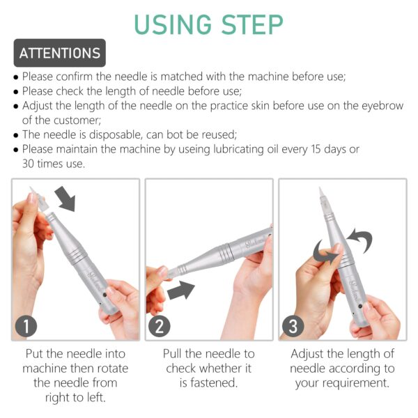 Pinkiou Stroked Eyebrow Tattoo Machine Professional Microblading Pen Machine For EyeBrow Eyeline Lip Brow Lamination (machine, Machine) - Image 7