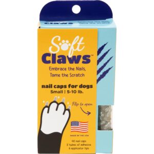 Soft Claws Canine Dog and Cat Nail Caps Take Home Kit, Small, Sparkle Silver - Image 1