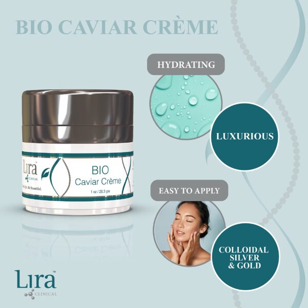 Lira Clinical Bio Caviar Creme - Anti Aging Face Moisturizer for Women and Men - Anti Wrinkle Face Cream with Plant Stem Cells - Perfect Hydrating Face Cream for All Skin Types - 1 Ounce - Image 5