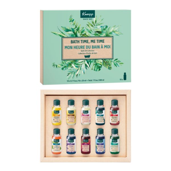 Kneipp Bath Time 10-Piece Bath Oil Set - Includes 10 Signature Formulas (0.67 fl oz Each) - Ideal for Trial & Travel - One Bottle Delivers Up to Two Baths