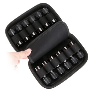 Hipiwe Hard Shell Essential Oil Carrying Case Holds 12 Bottles (Can hold 5ml, 10ml, &10ml Rollers) Travel Size Essential Oils Bag Organizer (Pink) - Image 7