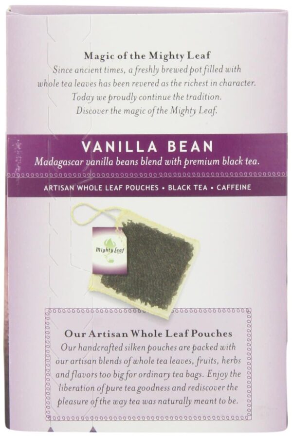 Mighty Leaf Black Tea, Vanilla Bean, 15 Pouches (Pack of 3) - Image 2