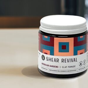 Shear Revival American Gardens Clay Pomade | Matte Paste Professional Hair Styling Wax Strong Hold Molding Sculpting Aloe Based Formula Fullness & Texture Slick Back Look Wild Orange & Oakmoss 3.4oz - Image 5