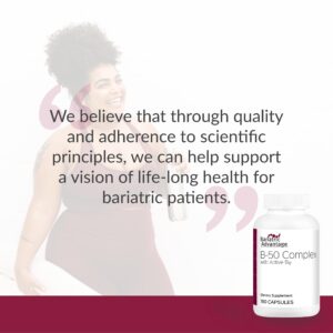 Bariatric Advantage B-50 Complex with Active B12, High Potency Supplement Containing All Essential B Vitamins with Choline, Inositol and PABA - 180 Count - Image 7