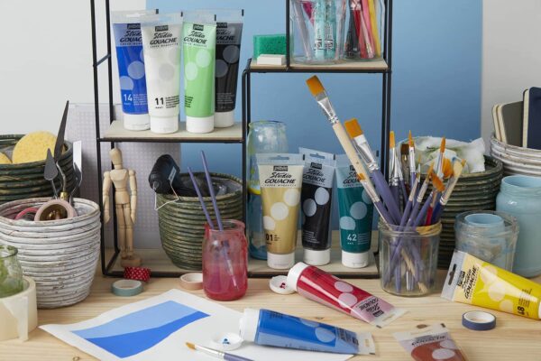 PEBEO Studio Gouache Fluid Paint, Velvet Matte Formula, 220 ml Bottle - Permanent White - Image 3
