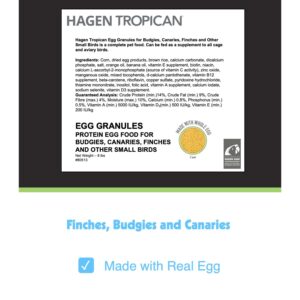 HARI Tropican Bird Food for Finches, Budgies, And Canaries, Hagen Parrot Food with Egg Granules, 8 lb Bag - Image 2