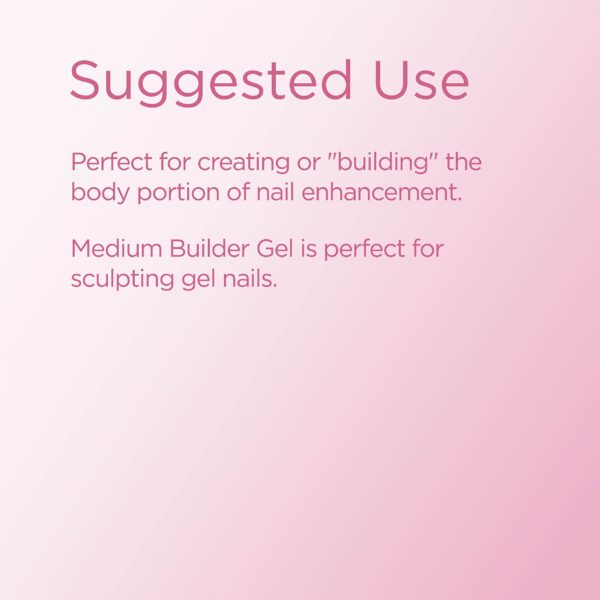 Young Nails Synergy Gel System, Building Gel - Hard Builder Gel, Superior Adhesion & Strength, Structured Nail Gel Builder - Build Gel, Pink, 15g - Image 4