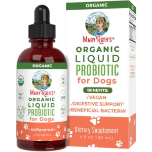 MaryRuth Organics Dog Probiotic, USDA Organic Probiotic for Dogs, Dog Probiotic for Digestive Support, Supplement for Gut Health & Beneficial Bacteria, Vegan, Non-GMO, Gluten Free, 4 Fl Oz - Image 1