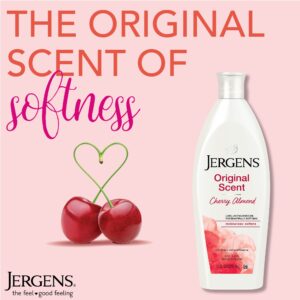 Jergens Original Scent Dry Skin Moisturizer with Cherry Almond Essence, 10 Ounces - Image 3