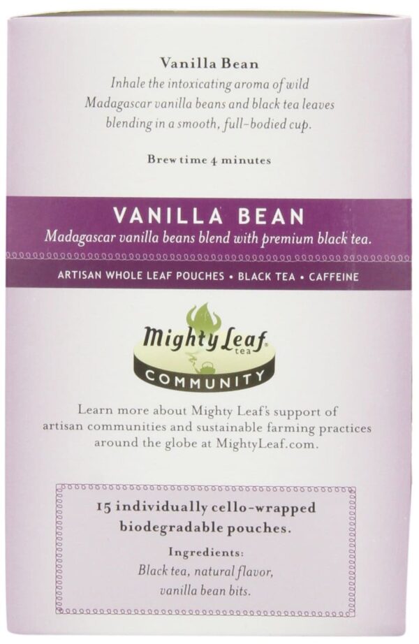 Mighty Leaf Black Tea, Vanilla Bean, 15 Pouches (Pack of 3) - Image 4