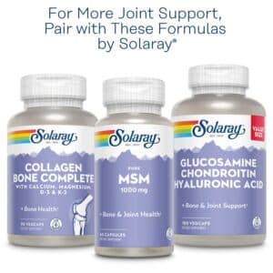 SOLARAY Glucosamine Sulfate 1500mg, Healthy Joint Support Supplement, Powerful Connective Tissue and Joint Health Formula with Turmeric & Boswellia, 60-Day Money Back Guarantee, 30 Serv, 60 VegCaps - Image 6