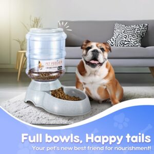 Flexzion Gravity Pet Feeder Food Dispenser (4-6 lb Size) for Dogs Cats Automatic Replenish Dry Food Storage Container Bowl for Small Medium Breed Dog Cat Animal Feeding Watering Fountain Supplies - Image 3