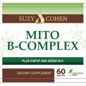 Suzy Cohen, Mito B Complex Dietary Supplement, 5-MTHF, Adeno B12, Methylation Support, Supports Healthy Nervous System, Boost Energy, Vitamin B, 60 veg caps - Image 5