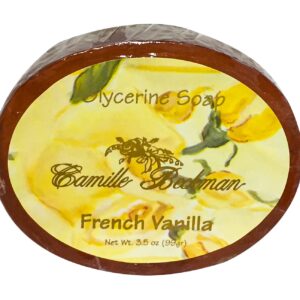 Camille Beckman French Vanilla Glycerine Bar Soap for Hands, Face and Body, 3.5 Ounce - Image 1