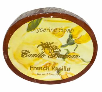 Camille Beckman French Vanilla Glycerine Bar Soap for Hands, Face and Body, 3.5 Ounce
