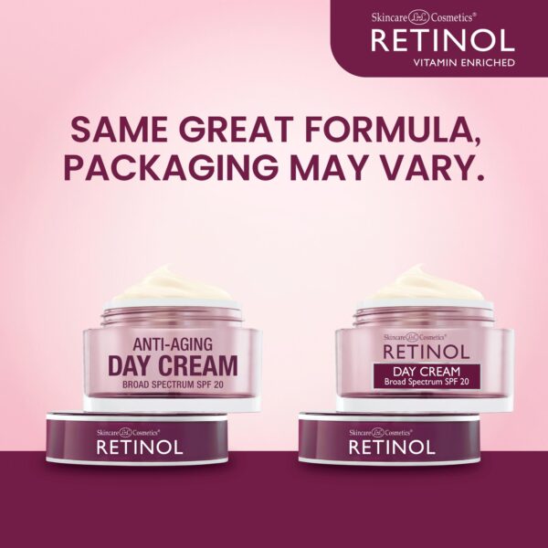 Retinol Day Cream Broad Spectrum SPF 20 ? Protects Against Harmful Effects of UVA & UVB Rays ? Luxurious Cream Moisturizes & Reduces Look of Fine Lines ? Provides Protection From Daily Sun Exposure - Image 2