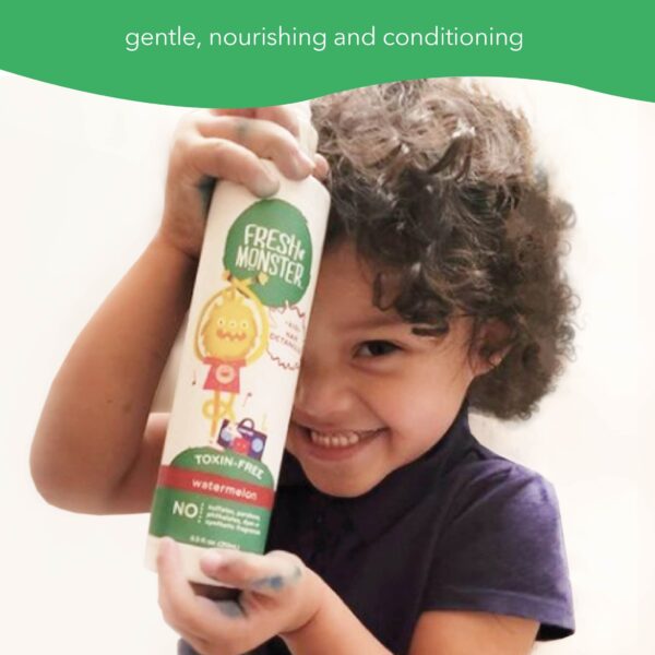 Fresh Monster Kids Detangler Spray, Toxin-Free, Hypoallergenic & Natural, Hair Conditioning Spray for Kids, Watermelon (2 Pack, 8.5oz/each) - Image 5