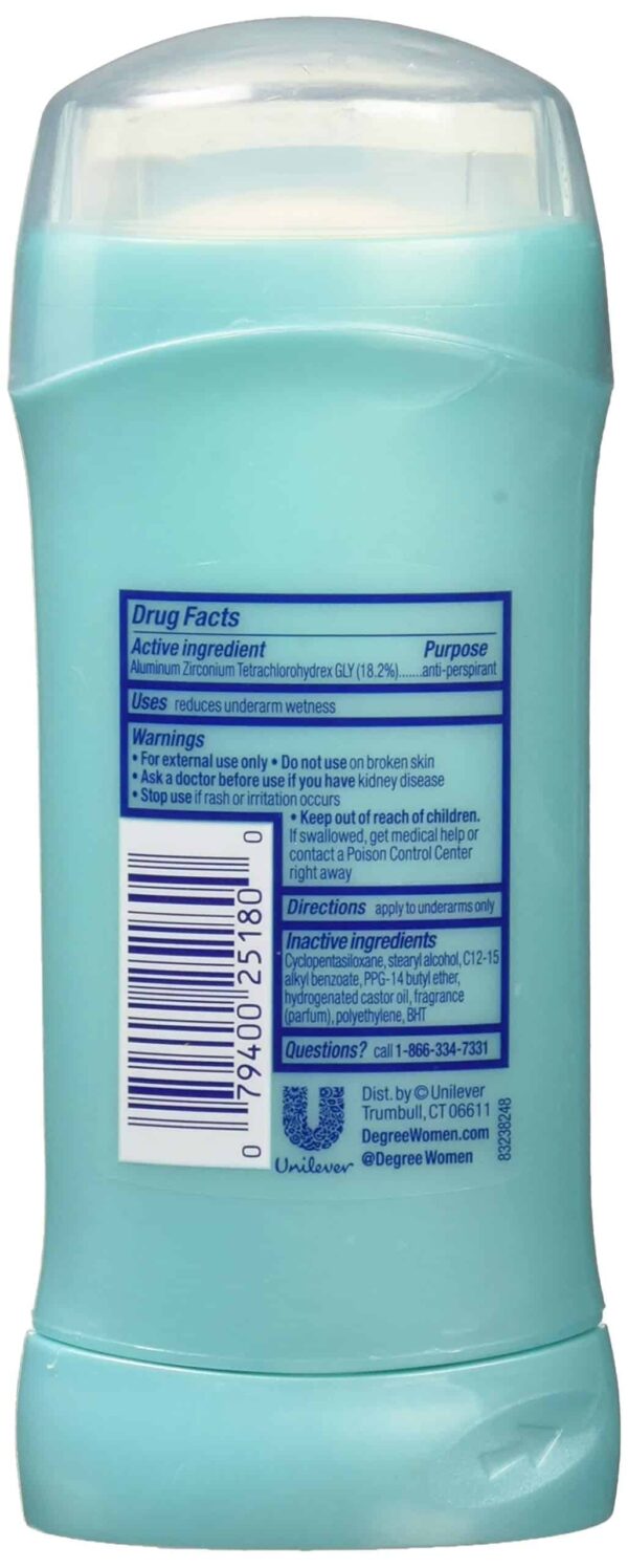 Degree Sheer Powder Antiperspirant Deodorant Stick, 2.6 oz (Pack of 4) - Image 2
