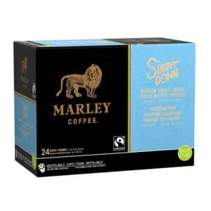 Marley Coffee Single Serve K Cup Compatible Capsules, Simmer Down Decaf, Swiss Water Process, Medium Roast, 96 Count - Image 1