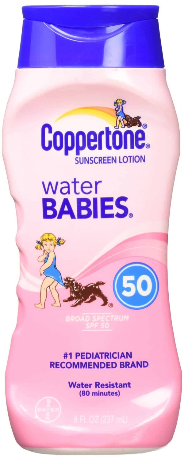 Coppertone WaterBabies Sunscreen Lotion SPF 50, 8 oz