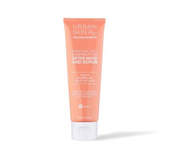 Urban Skin Rx? 2-in-1 Pumpkin Detox Mask | Pore Purifying Mask & Scrub, Self-Warming Formula Detoxifies & Exfoliates to Deep Clean & Rejuvenate Skin, Formulated with Kaolin and Jojoba Beads, 2.5 oz
