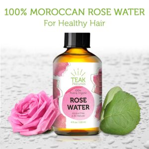 ROSE WATER TONER by Teak Naturals, 100% Organic Natural Moroccan Rosewater (Chemical Free) 4 oz - Image 7