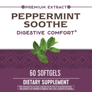 Nature's Way Premium Extract Peppermint Soothe - Peppermint oil Supplement - For Digestive Comfort* - With Rosemary & Thyme - Gluten Free - 60 Softgels - Image 2