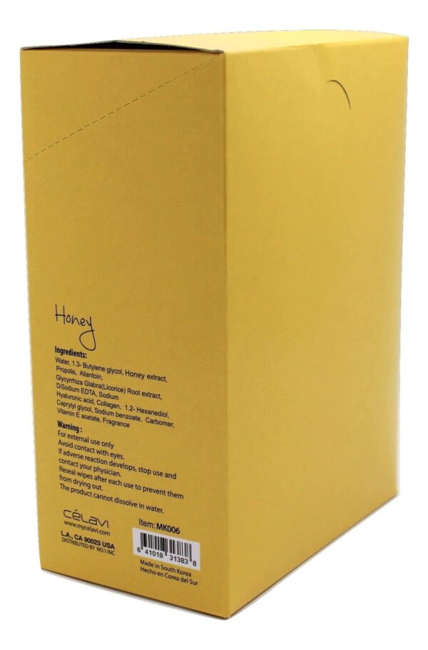 Celavi Essence Facial Mask Paper Sheet Korea Skin Care Moisturizing 24 Pack (Honey) - Image 2