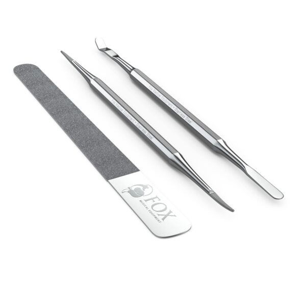 Fox Medical Equipment Ingrown Toenail Treatment Tools - Nail Care Kit - Podiatry Tools - Stainless Steel - Pedicure Kit - Ingrown Toenail Removal Kit - Best Toenail File - Toe Nail Corrector