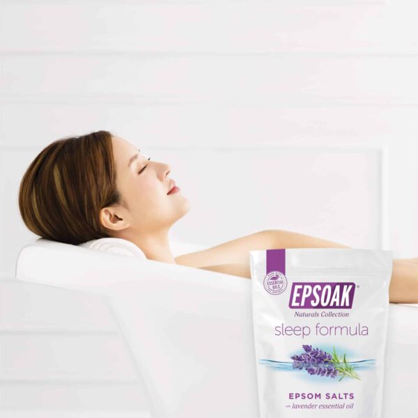 Epsoak Epsom Salt 2 lb. Magnesium Sulfate USP. (Qty. 1 x 2lb. Bag), Lavender Sleep Formula, Resealable Epsom Salt Bag, Made in The USA, Cruelty-Free Certified - Image 7