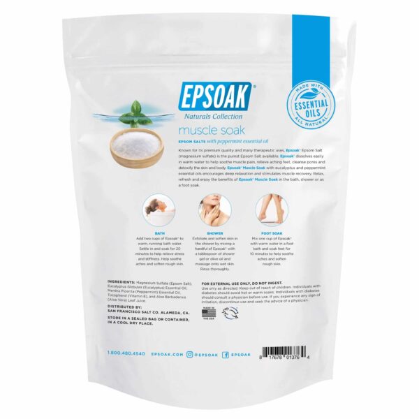 Epsoak Epsom Salt Ultimate Bath Soak Bundle (6 lbs. Total) ? Sleep Formula Bath Salt, Muscle Soak Bath Salt, Original Unscented Epsom Salts - Image 7