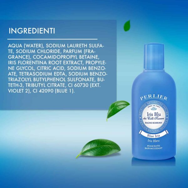 Perlier Blue Iris Foam Bath - Natural & Calming Aromatherapy Bubble Bath For Women And Men - Rich Foaming Formula Provides Deep Moisturization And Hydration For All Skin Types (16.9 Fluid Oz.) - Image 4