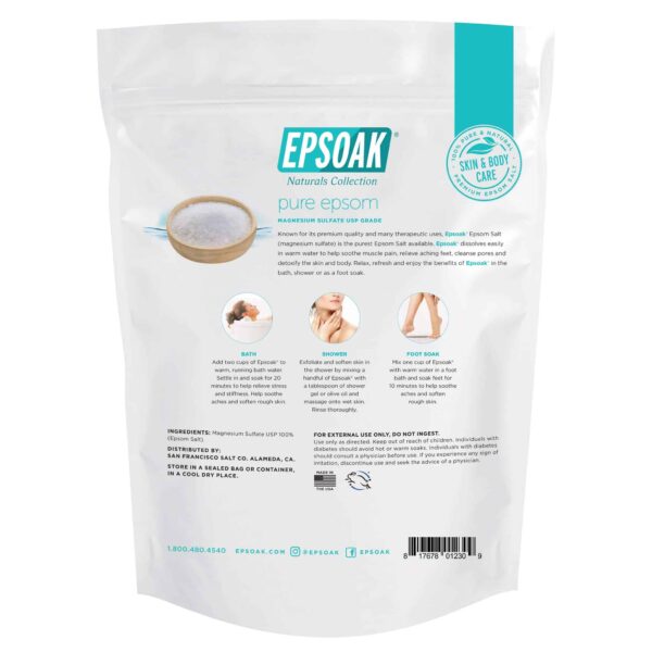 Epsoak Epsom Salt Ultimate Bath Soak Bundle (6 lbs. Total) ? Sleep Formula Bath Salt, Muscle Soak Bath Salt, Original Unscented Epsom Salts - Image 5
