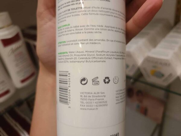 Makari Baby Cleansing Milk 33.8 fl. Oz. ? Soothing, Moisturizing Bath Time Body Wash ? Gentle, Non-Irritating Formula Hydrates, Softens, Heals & Protects Delicate Skin ? Includes Easy Pump Dispenser - Image 3